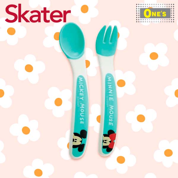 Skater import from Japan BABY utensils food Disney Mickey Mouse